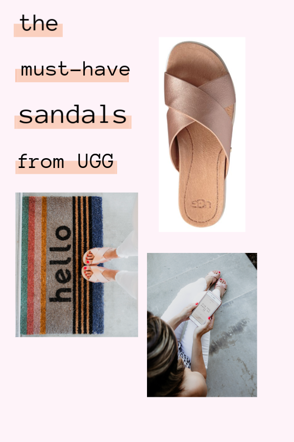 ugg rose gold sandals